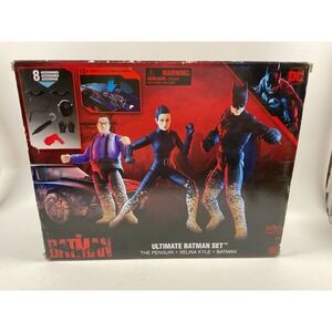 DC The Batman Ultimate Batman Set includes Batmobile, Penguin,Selina Kyle SEALED